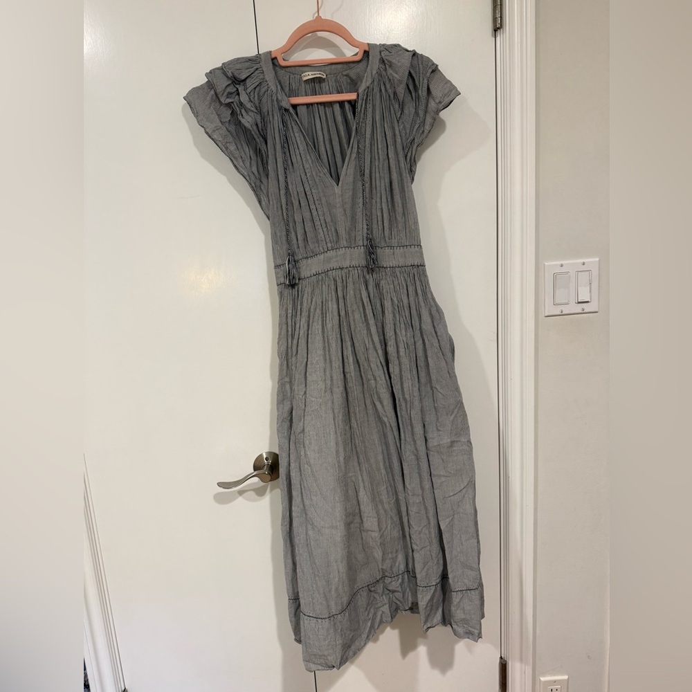 Ulla Johnson White and Blue Cotton Dress 2